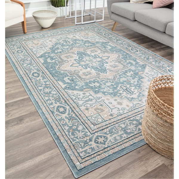 World Menagerie Lemont Oriental Blue Area Rug & Reviews Wayfair